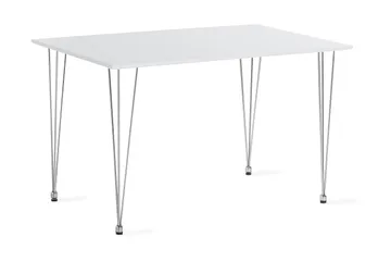 Kronblom Spisebord 120 cm + 4 stk Nibe stol brun med eikeben - Hvit/Brun - Møbler - Bord - Spisegruppe