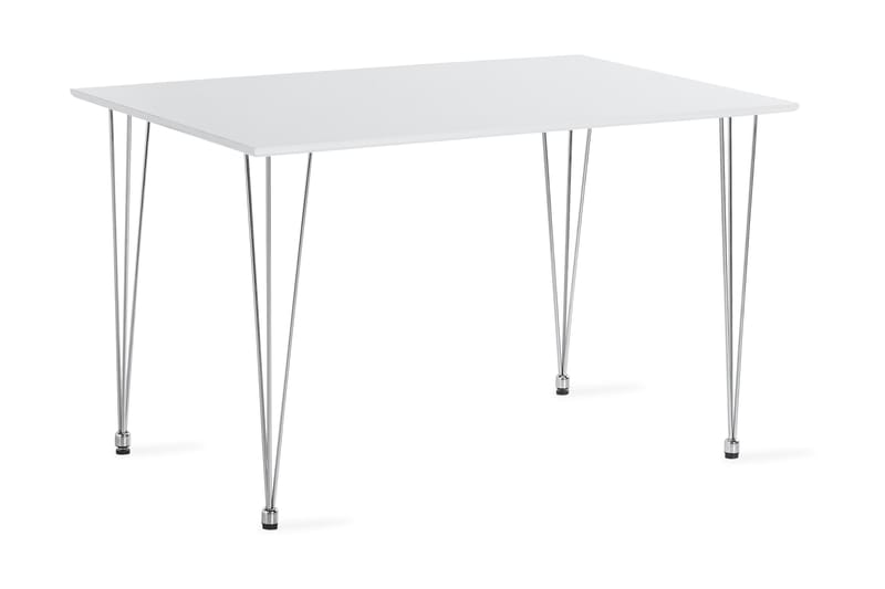 Kronblom Spisebord 120 cm + 4 stk Nibe stol brun med eikeben - Hvit/Brun - Møbler - Bord - Spisegruppe