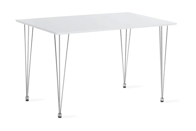Kronblom Spisebord 120 cm + 4 stk Nibe stol brun med eikeben - Hvit/Brun - Møbler - Bord - Spisegruppe