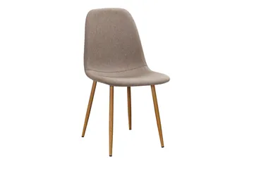 Kronblom Spisebord 120 cm + 4 stk Nibe stol brun med eikeben - Hvit/Brun - Møbler - Bord - Spisegruppe