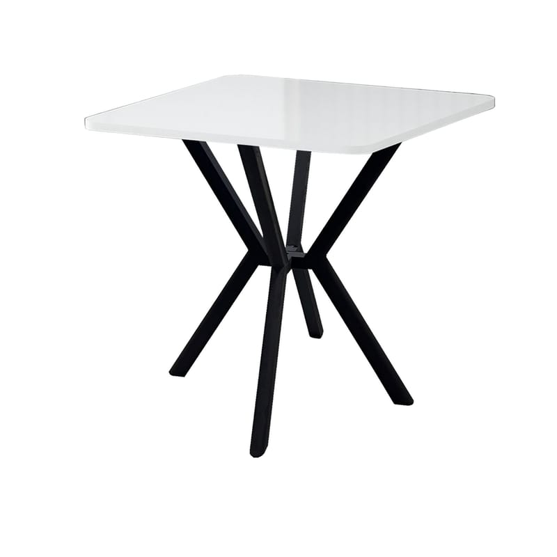 Krylor spisebord 70 cm kvadratisk, Hvit