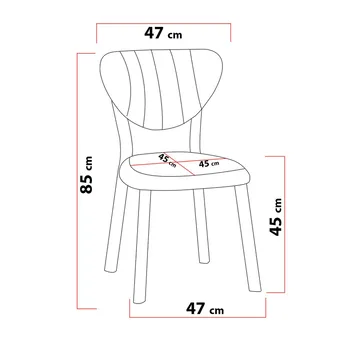 Krylor spisegruppe bord 110 cm + 4 stoler - Krem og Svart - Møbler - Bord - Spisegruppe