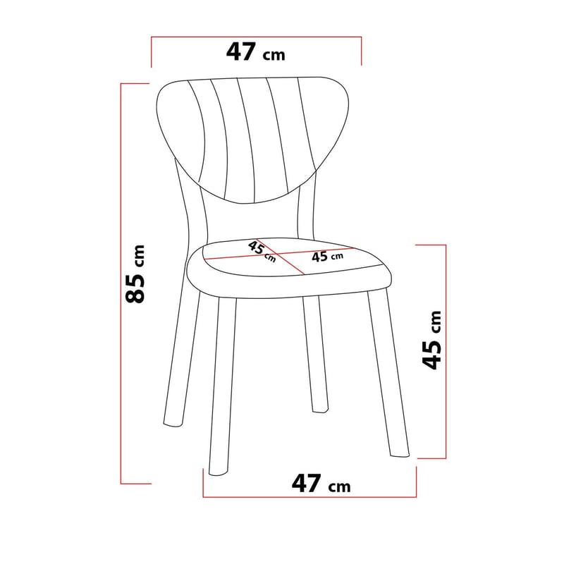 Krylor spisegruppe bord 110 cm + 4 stoler - Vinrød og Svart - Møbler - Bord - Spisegruppe
