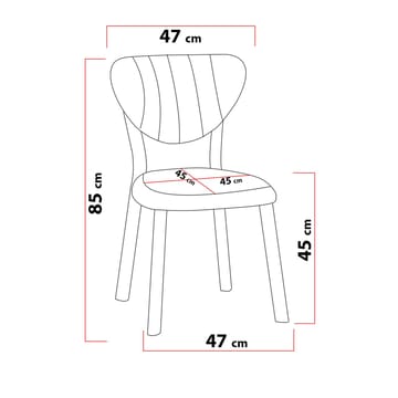 Krylor spisegruppe bord 70 cm + 2 stoler - Krem Svart - Møbler - Bord - Spisegruppe