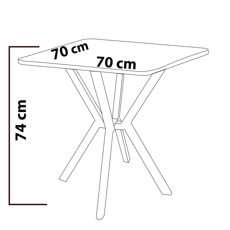 Krylor spisegruppe bord 70 cm + 2 stoler - Krem Hvit - Møbler - Bord - Spisegruppe