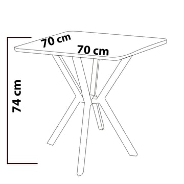 Krylor spisegruppe bord 70 cm + 2 stoler - Krem Svart - Møbler - Bord - Spisegruppe