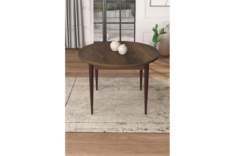 Kummer Spisebord 90 cm Rund - Brun - Møbler - Bord - Spisebord & kjøkkenbord