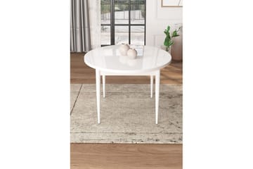 Kummer Spisebord 90 cm Rund - Hvit - Møbler - Bord - Spisebord & kjøkkenbord