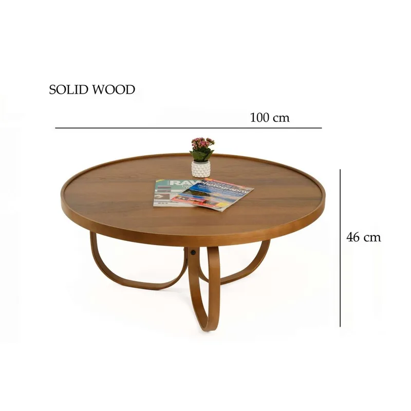 Kunti Sofabord 100 cm - Mørkebrun - Møbler - Bord - Sofabord & salongbord