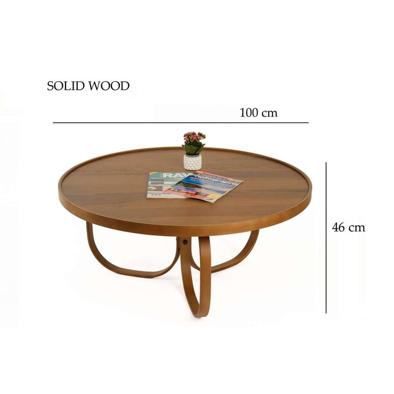 Kunti Sofabord 100 cm - Mørkebrun - Møbler - Bord - Sofabord & salongbord