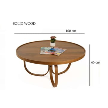 Kunti Sofabord 100 cm - Mørkebrun - Møbler - Bord - Sofabord & salongbord