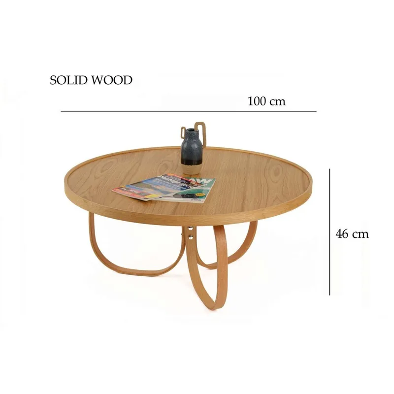 Kunti Sofabord 100 cm - Natur - Møbler - Bord - Sofabord & salongbord