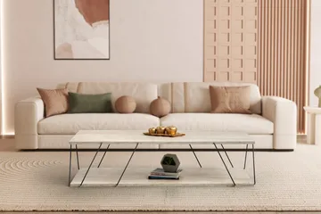 Labranda Sofabord 120 cm - Svart/Marmor - Møbler - Bord - Marmorbord