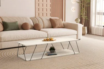 Labranda Sofabord 120 cm - Svart/Marmor - Møbler - Bord - Marmorbord