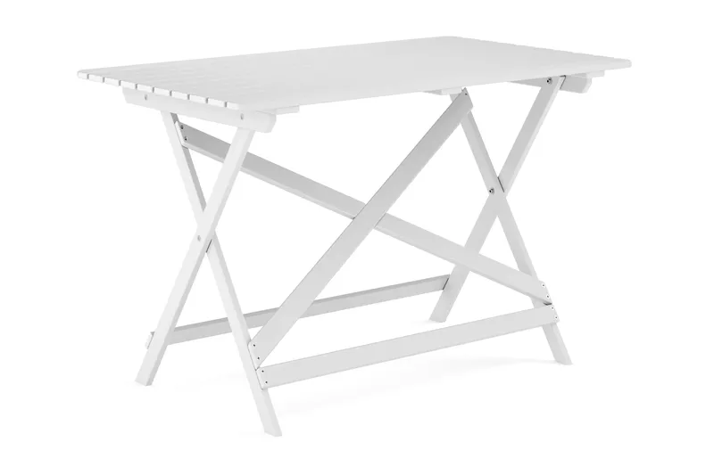 Landet spisebord utendørs - 118x70x74 cm, Hvit