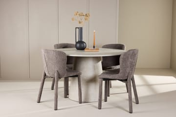 Lanzo rundt spisebord 120 cm med 4 Astoria spisestoler - Møbler - Bord - Spisegruppe
