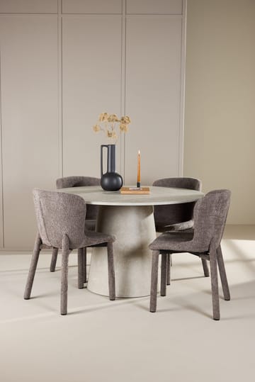 Lanzo rundt spisebord 120 cm med 4 Astoria spisestoler - Møbler - Bord - Spisegruppe