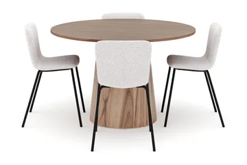 Lanzo Spisebord 120 cm med 4 Katy Spisestoler - Møbler - Bord - Spisegruppe