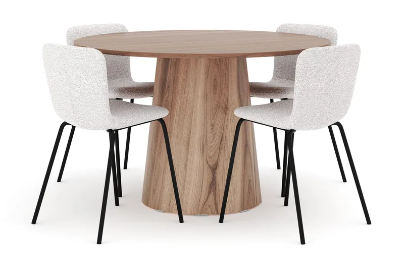 Lanzo Spisebord 120 cm med 4 Katy Spisestoler