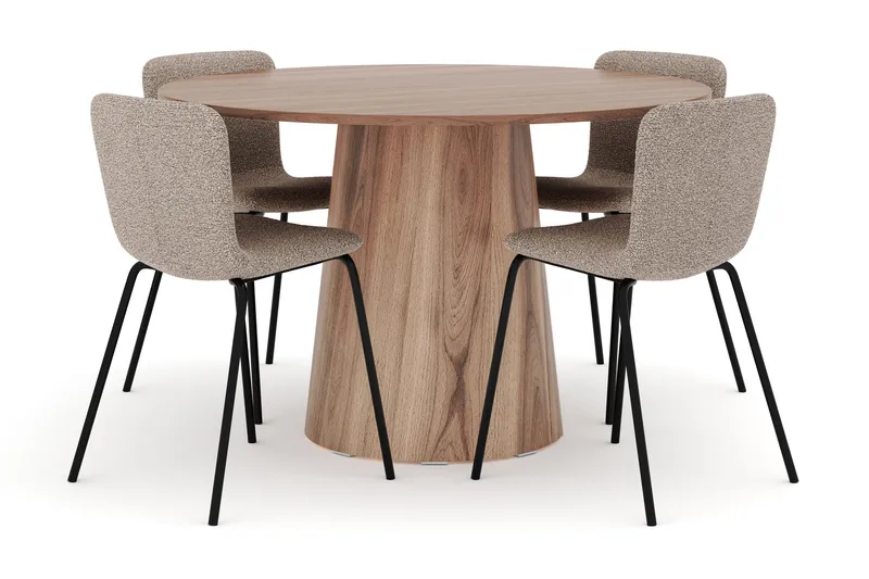 Lanzo Spisebord 120 cm med 4 Katy Spisestoler