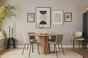 Lanzo Spisebord 120 cm med 4 Katy Spisestoler - Møbler - Bord - Spisegruppe