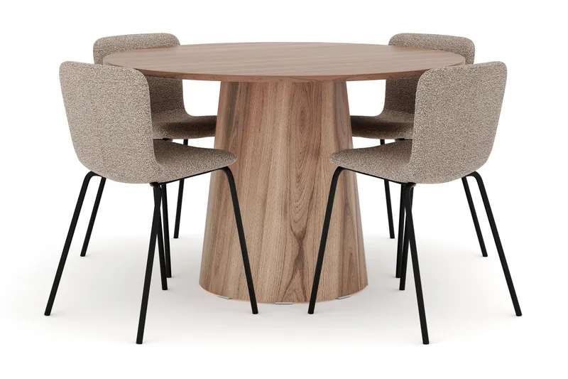 Lanzo Spisebord 120 cm med 4 Katy Spisestoler