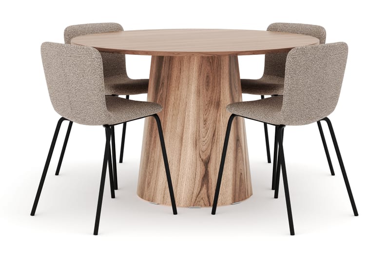 Lanzo Spisebord 120 cm med 4 Katy Spisestoler