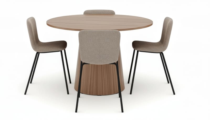 Lanzo Spisebord 120 cm med 4 Katy Spisestoler - Møbler - Bord - Spisegruppe