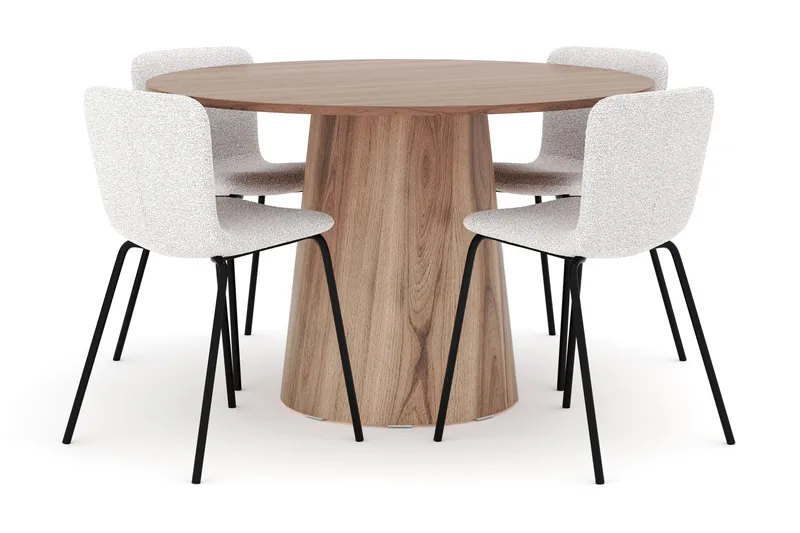 Lanzo Spisebord 120 cm med 4 Katy Spisestoler