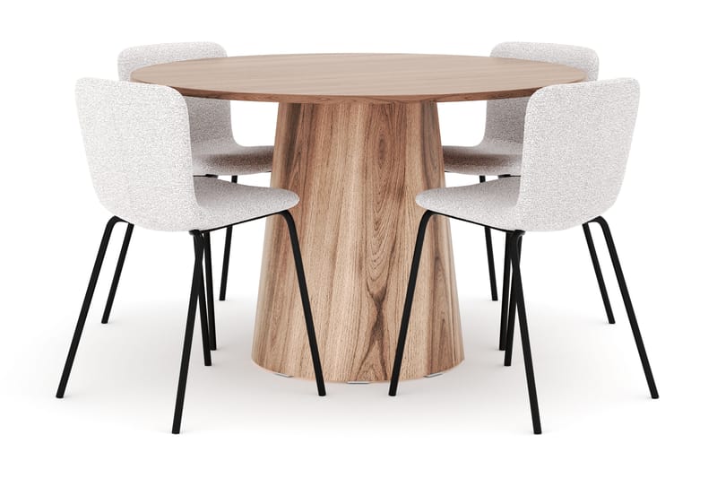 Lanzo Spisebord 120 cm med 4 Katy Spisestoler