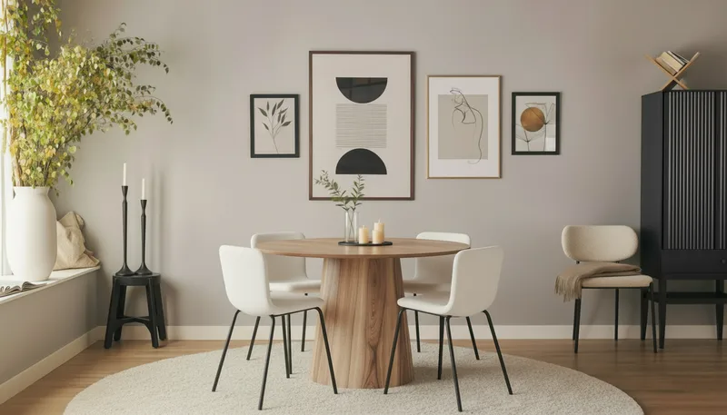 Lanzo Spisebord 120 cm med 4 Katy Spisestoler - Møbler - Bord - Spisegruppe