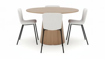 Lanzo Spisebord 120 cm med 4 Katy Spisestoler - Møbler - Bord - Spisegruppe