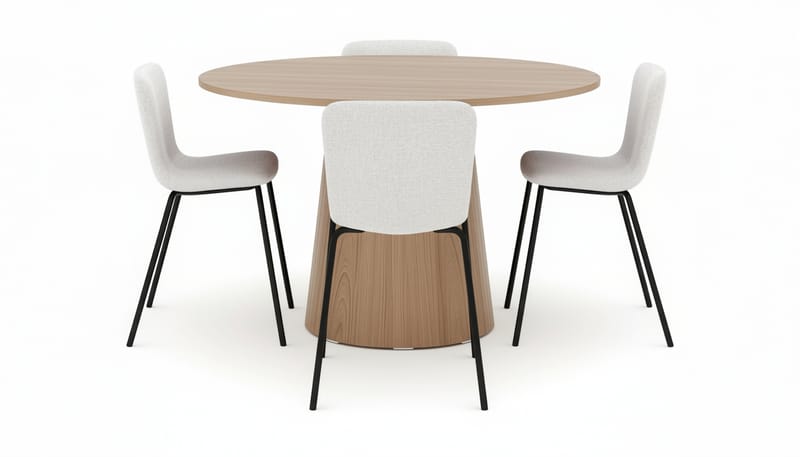 Lanzo Spisebord 120 cm med 4 Katy Spisestoler - Møbler - Bord - Spisegruppe