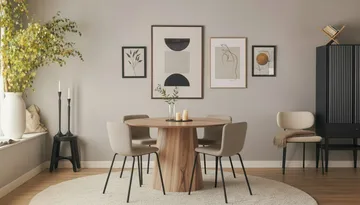 Lanzo Spisebord 120 cm med 4 Katy Spisestoler - Møbler - Bord - Spisegruppe