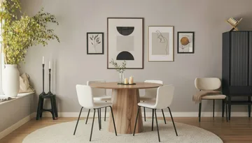 Lanzo Spisebord 120 cm med 4 Katy Spisestoler - Møbler - Bord - Spisegruppe