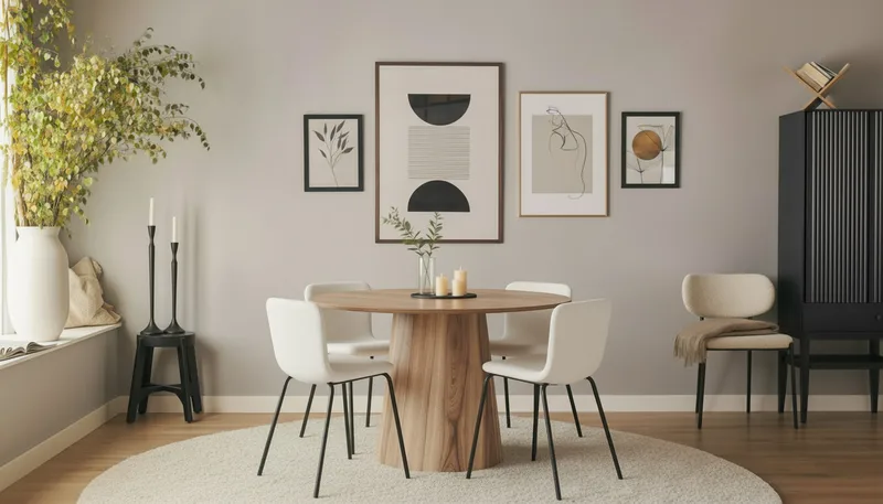 Lanzo Spisebord 120 cm med 4 Katy Spisestoler - Møbler - Bord - Spisegruppe