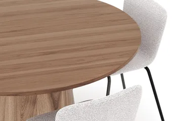 Lanzo Spisebord 120 cm med 4 Katy Spisestoler - Møbler - Bord - Spisegruppe