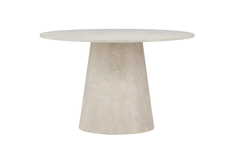 Lanzo Spisebord 120 cm Rundt - Beige - Møbler - Bord - Spisebord & kjøkkenbord