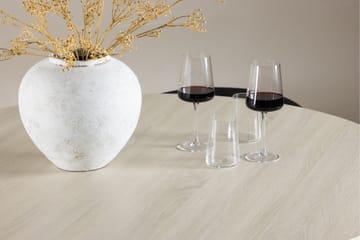 Lanzo Spisegruppe 120 cm Rund med 4 Alfons stoler - Whitewash/Sort - Møbler - Bord - Spisegruppe