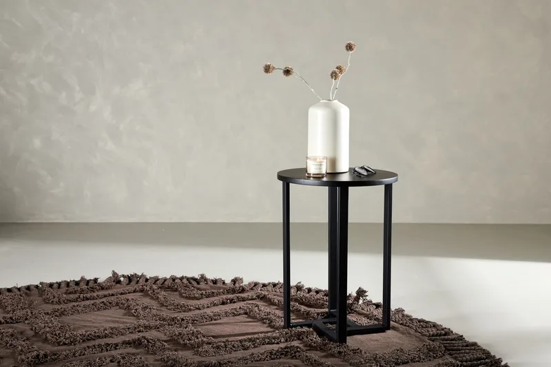 Lawton Sofabord 55 cm Rund, Svart