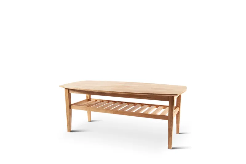 Leeds Sofabord 130x70 cm i heltre, Natur/Eik