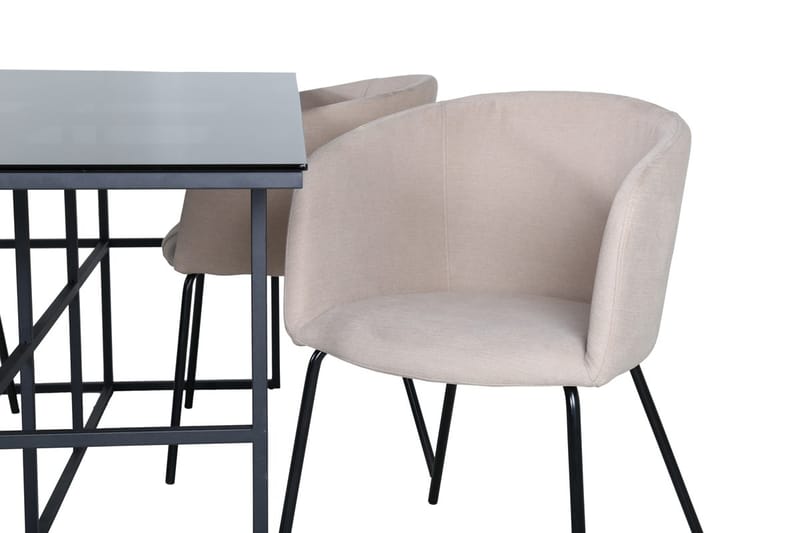 Leif spisebord 200 cm med 4 Berit armstoler med armlener - Møbler - Bord - Spisegruppe