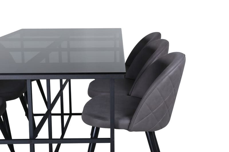 Leif Spisebord 200 cm med 6 Velvet Stitches Spisestoler - Møbler - Bord - Spisegruppe