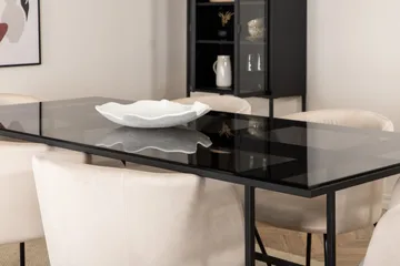 Leif Spisegruppe 200 cm Rektangulær med 6 Berit Stoler - Beige - Møbler - Bord - Spisegruppe