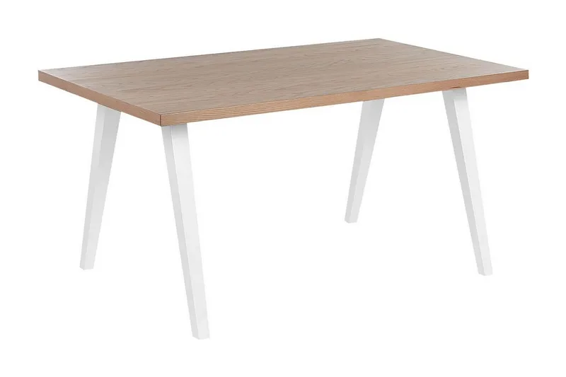 Lenister Spisebord 90x150 cm, Hvit/Lys Brun