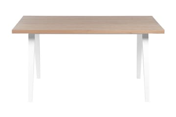 Lenister Spisebord 90x150 cm - Hvit/Lys Brun - Møbler - Bord - Spisebord & kjøkkenbord