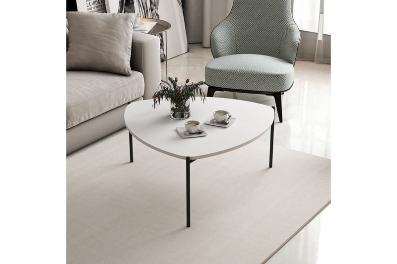 Lenny Sofabord 90 cm - Hvit - Møbler - Bord - Sofabord & salongbord