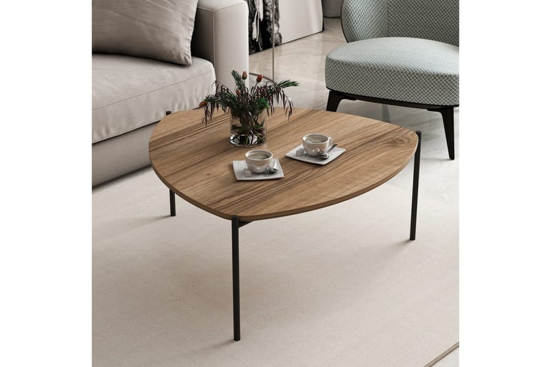 Lenny Sofabord 90 cm - Valnøtt - Møbler - Bord - Sofabord & salongbord