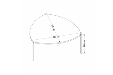 Lenny Sofabord 90 cm - Valnøtt - Møbler - Bord - Sofabord & salongbord