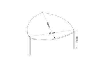 Lenny Sofabord 90 cm - Valnøtt - Møbler - Bord - Sofabord & salongbord